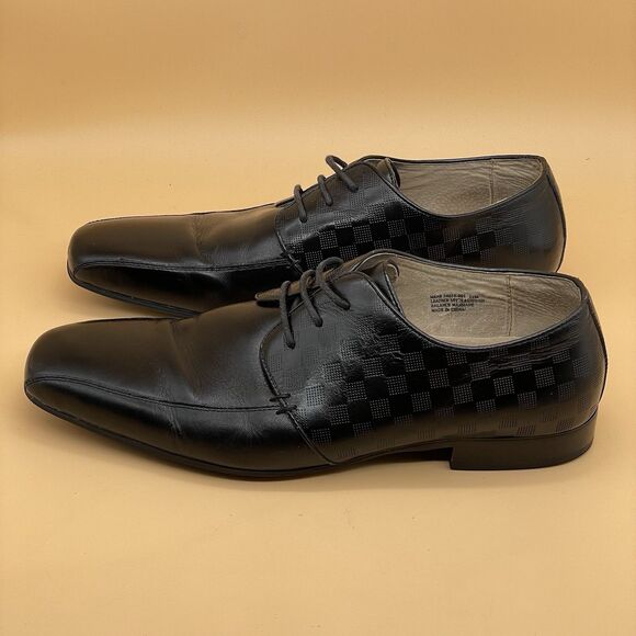 Stacy Adams Oxford Dress Shoes Men’s 11.5M Printed Black Leather 24655 Formal main image 8